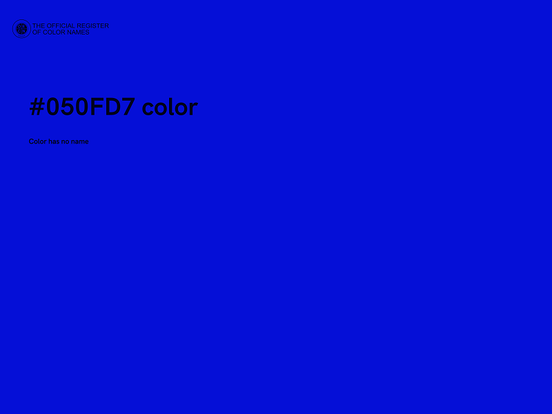 #050FD7 color image