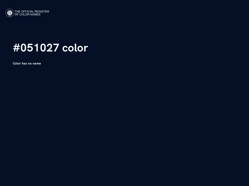 #051027 color image