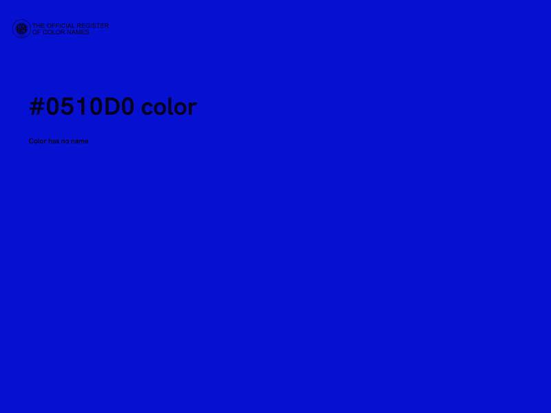 #0510D0 color image