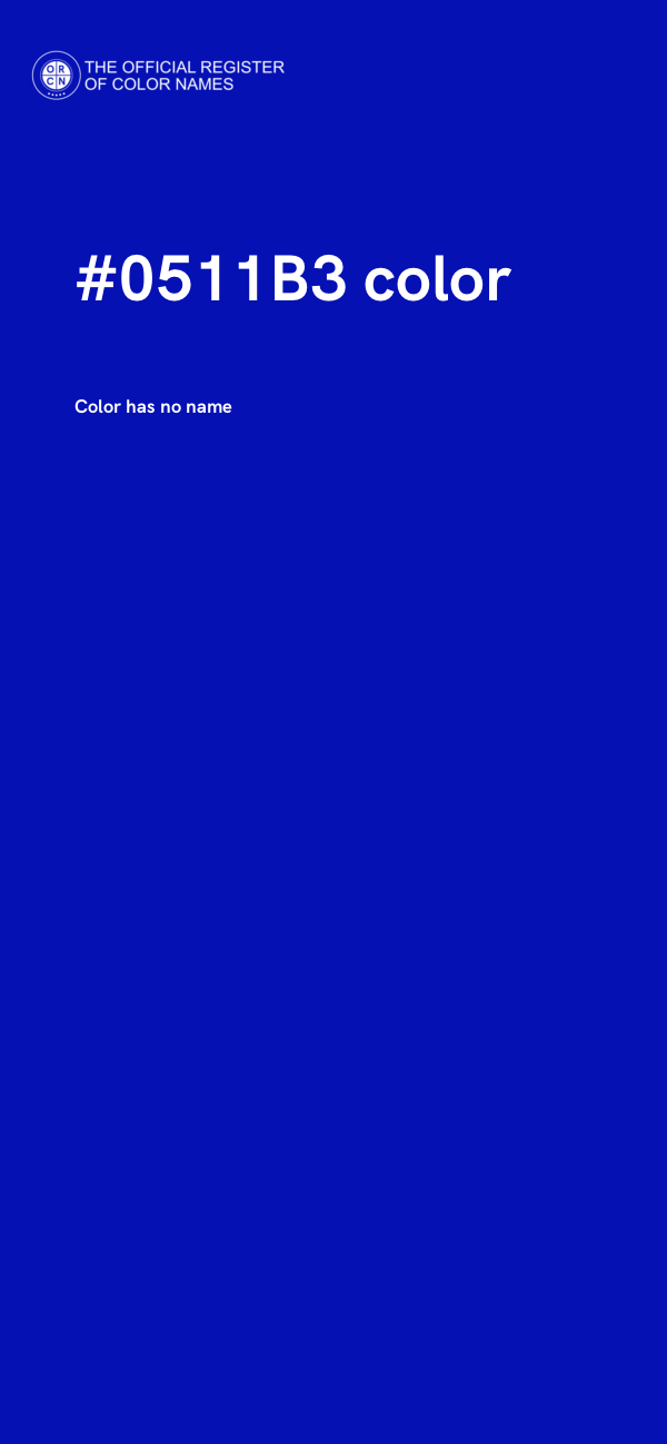 #0511B3 color image