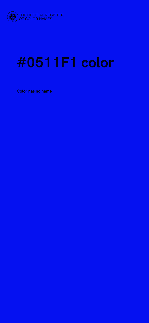#0511F1 color image