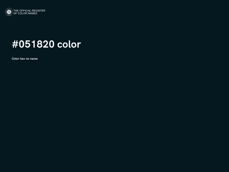 #051820 color image
