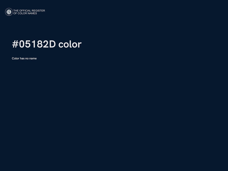 #05182D color image