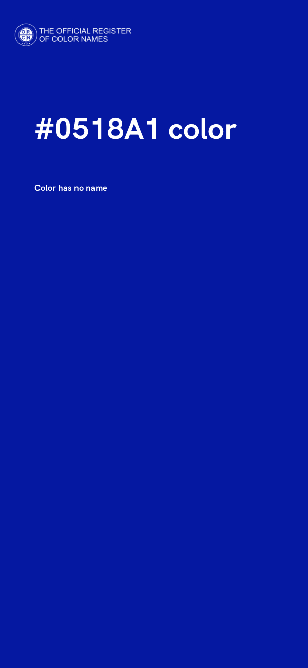 #0518A1 color image