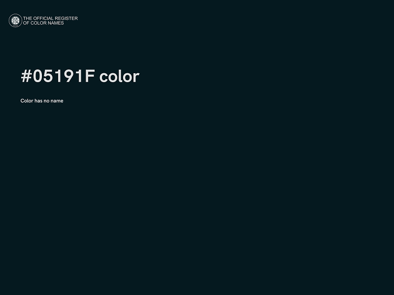 #05191F color image