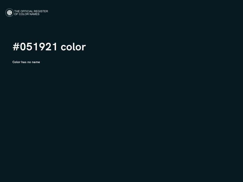 #051921 color image