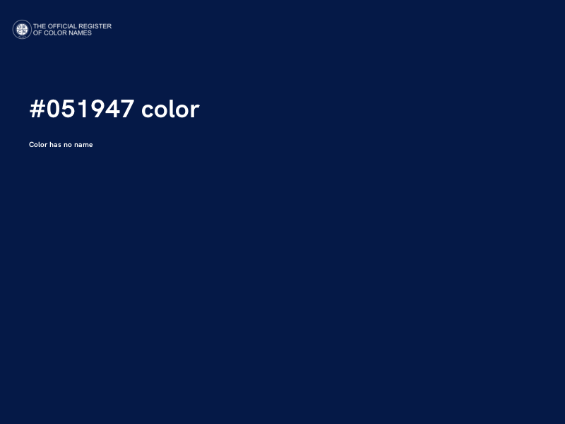 #051947 color image