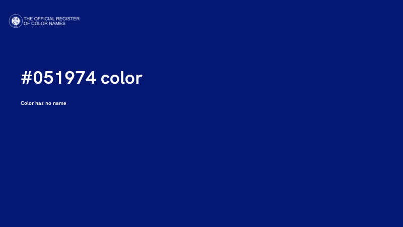 #051974 color image