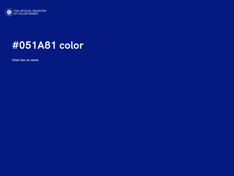 #051A81 color image