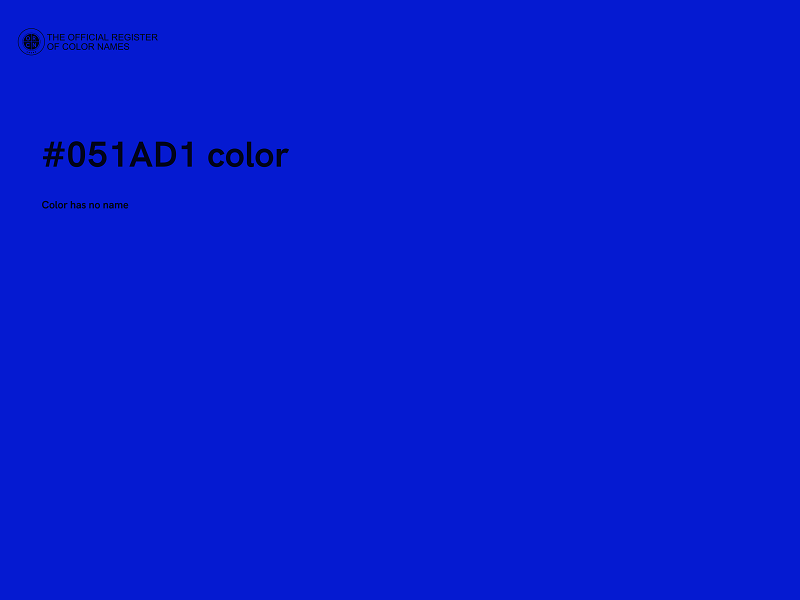 #051AD1 color image