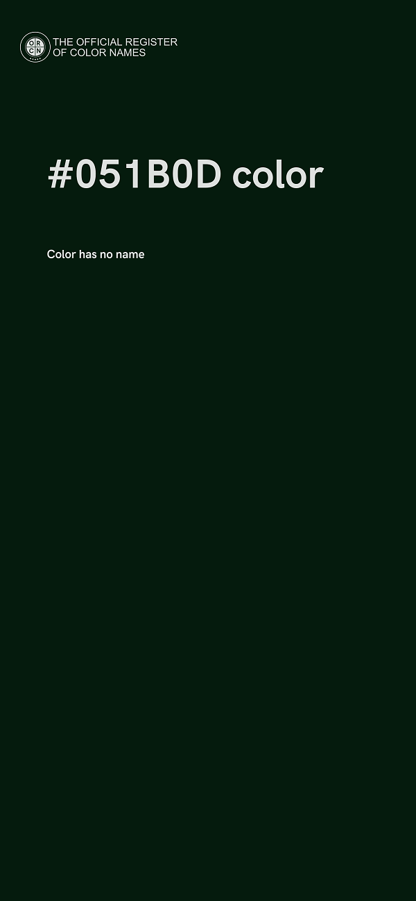 #051B0D color image