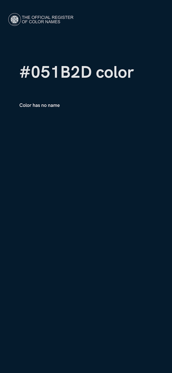 #051B2D color image