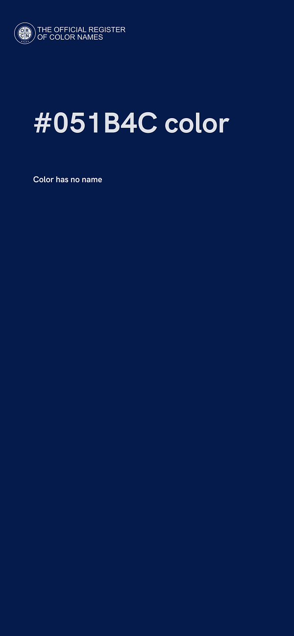 #051B4C color image