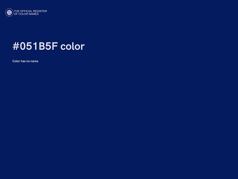 #051B5F color image