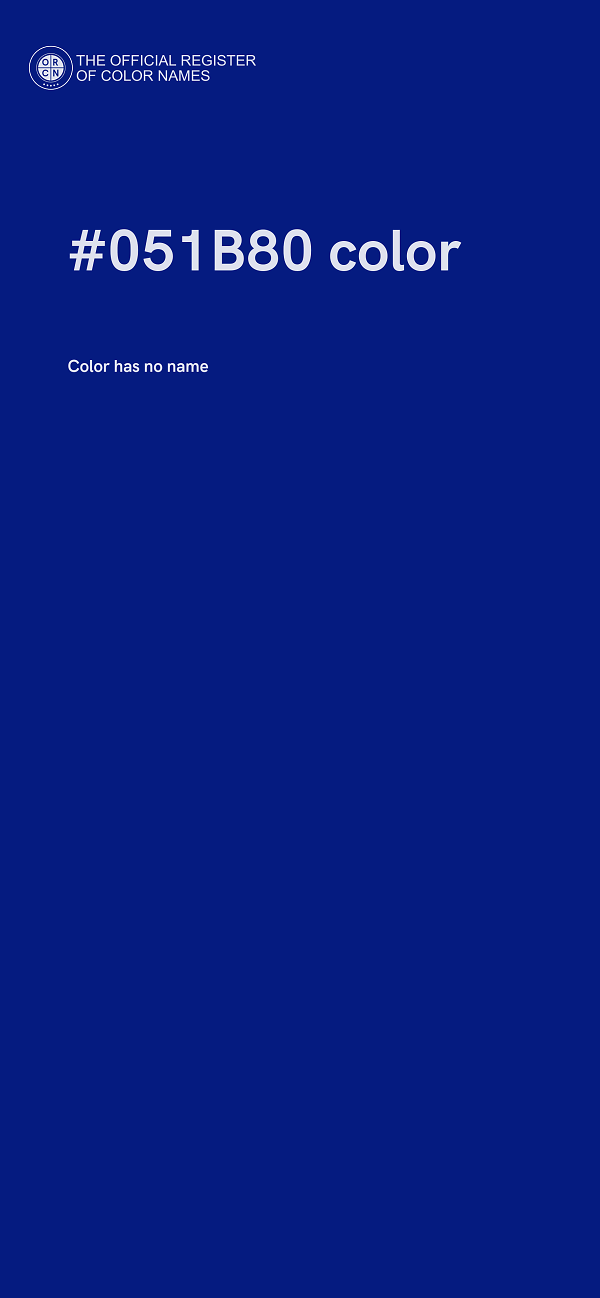 #051B80 color image