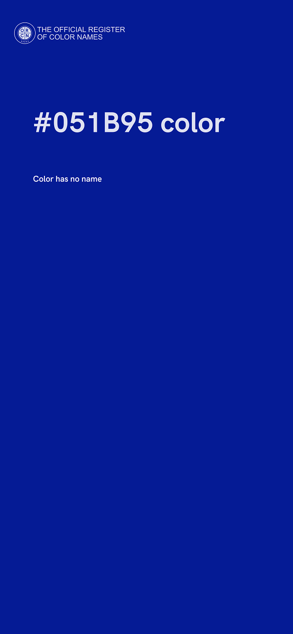 #051B95 color image