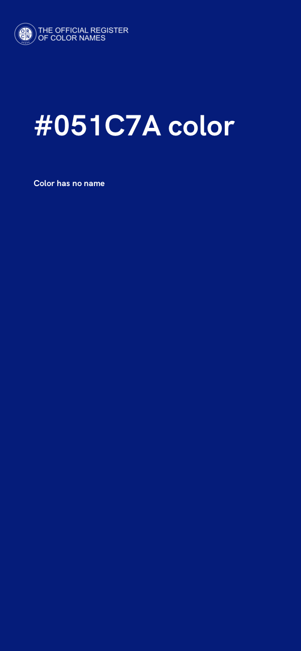 #051C7A color image