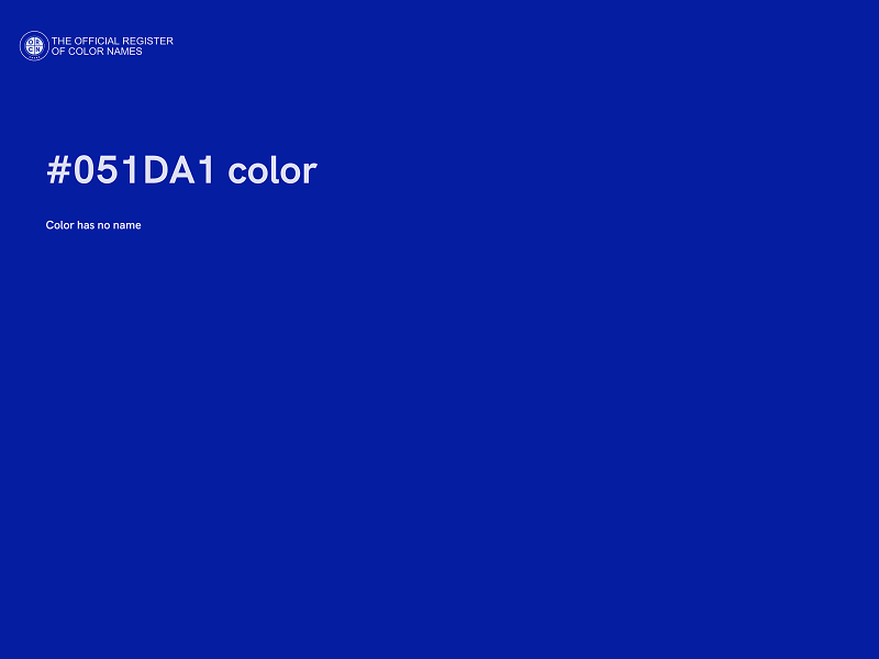 #051DA1 color image