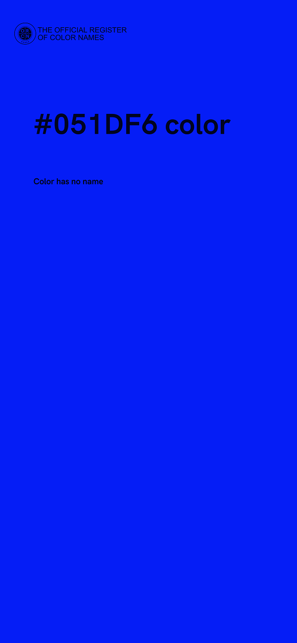 #051DF6 color image