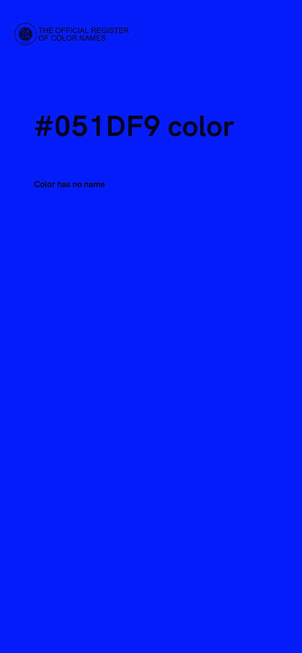 #051DF9 color image
