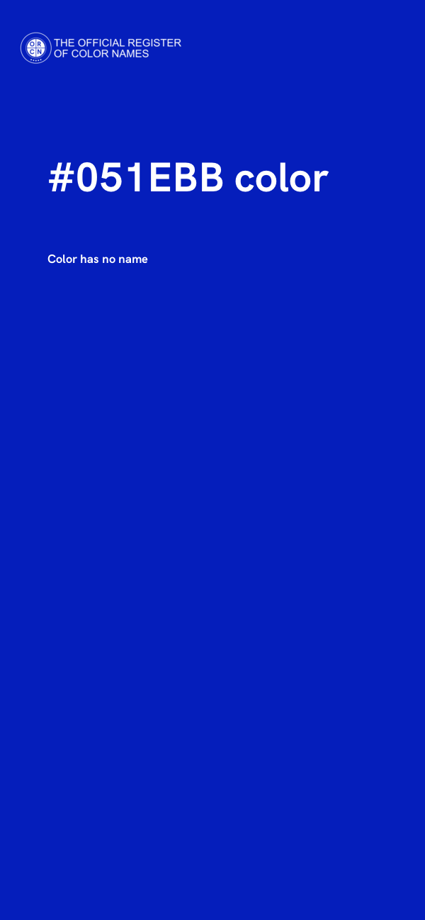 #051EBB color image