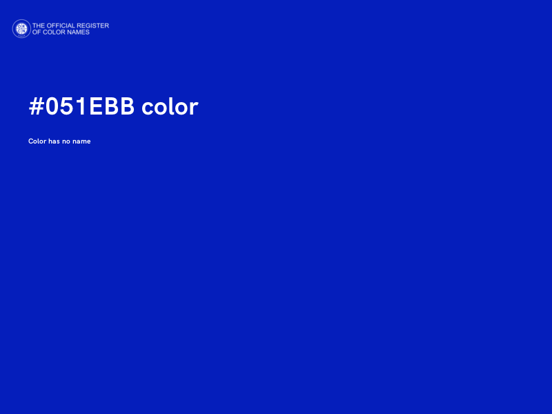 #051EBB color image