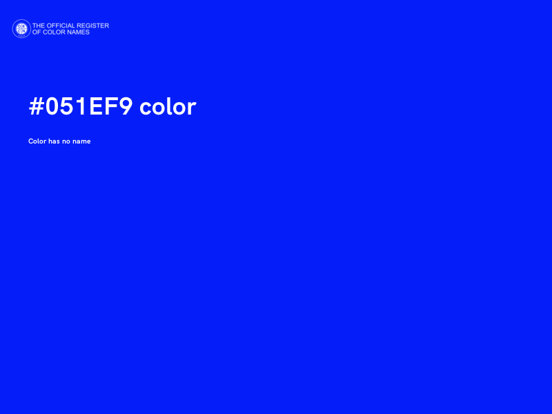 #051EF9 color image