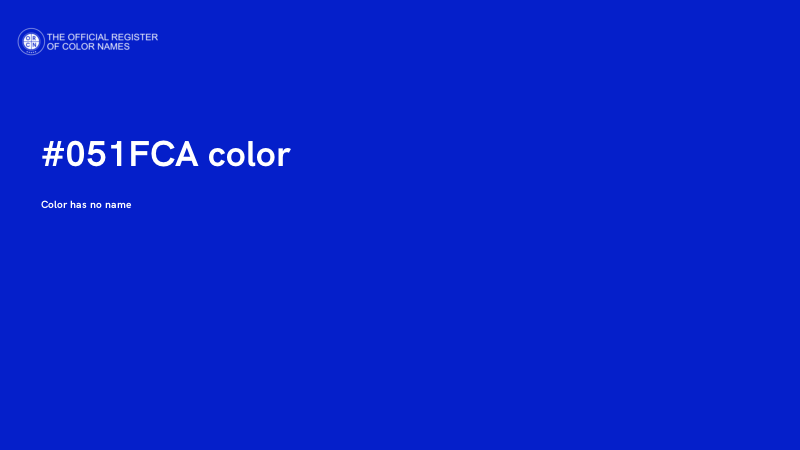 #051FCA color image