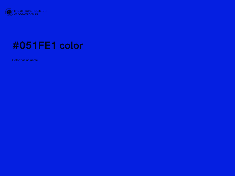 #051FE1 color image
