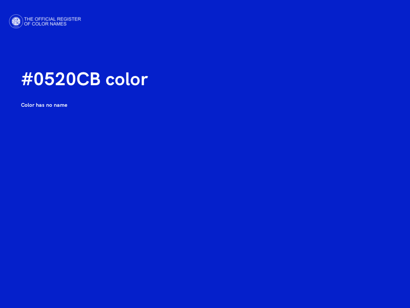 #0520CB color image