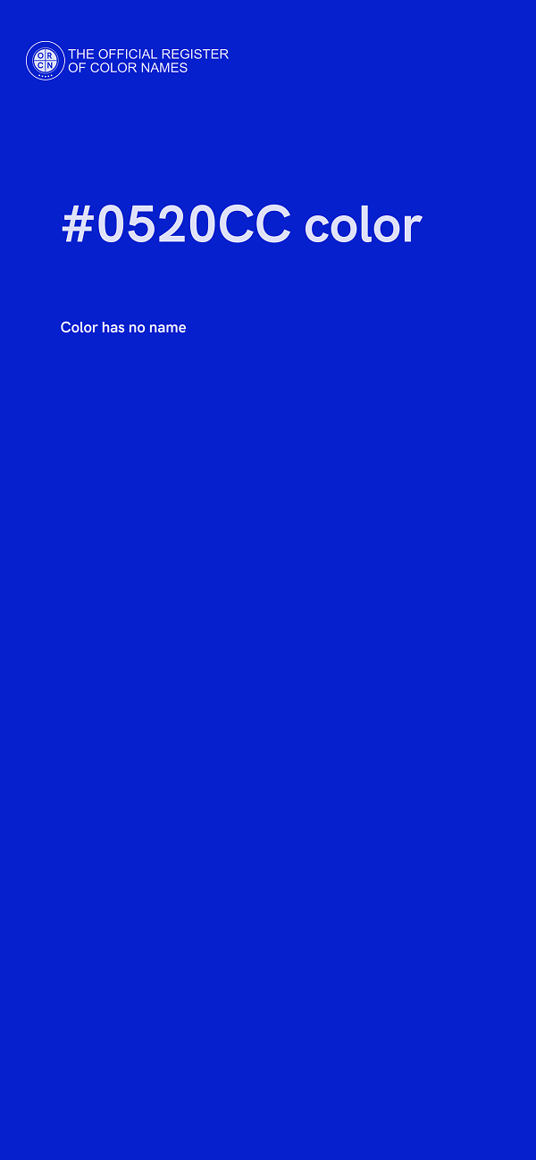 #0520CC color image