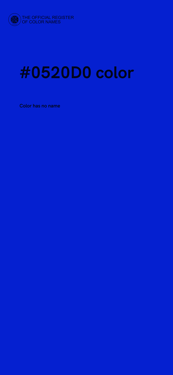 #0520D0 color image