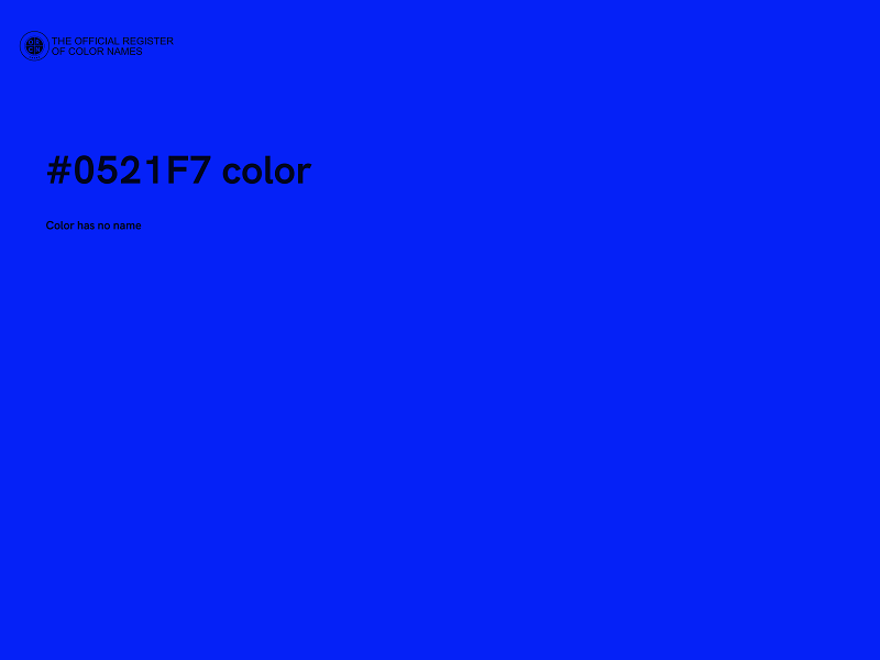 #0521F7 color image