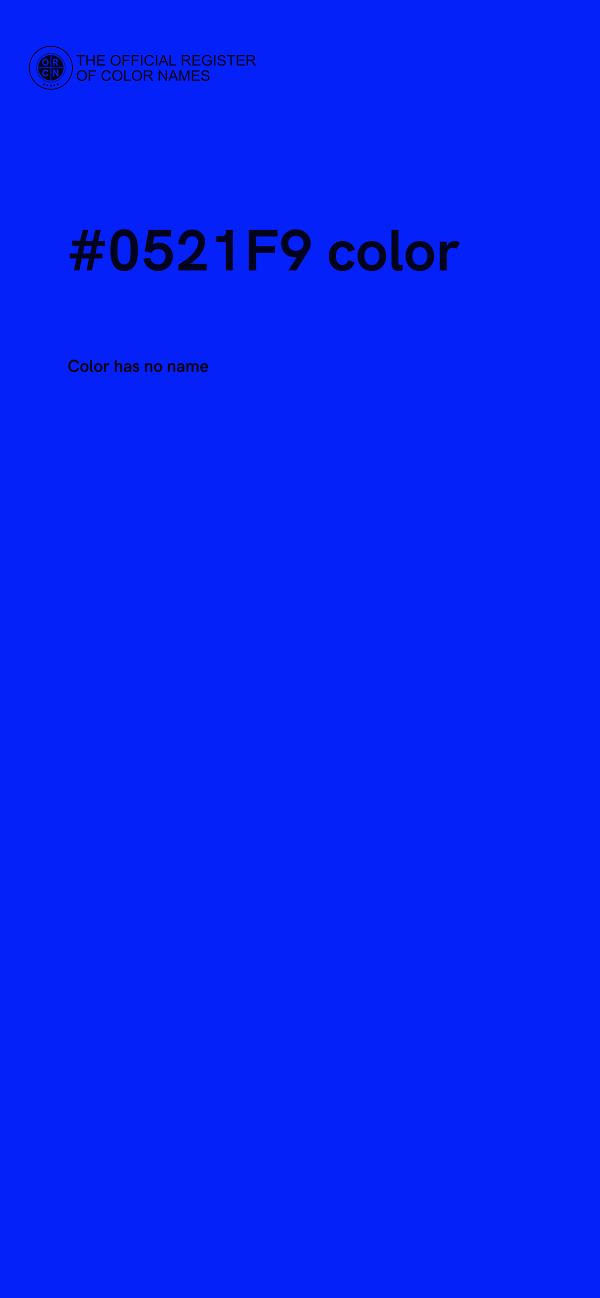 #0521F9 color image