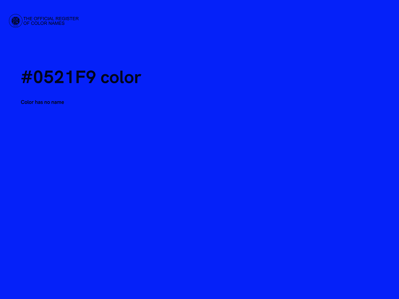 #0521F9 color image