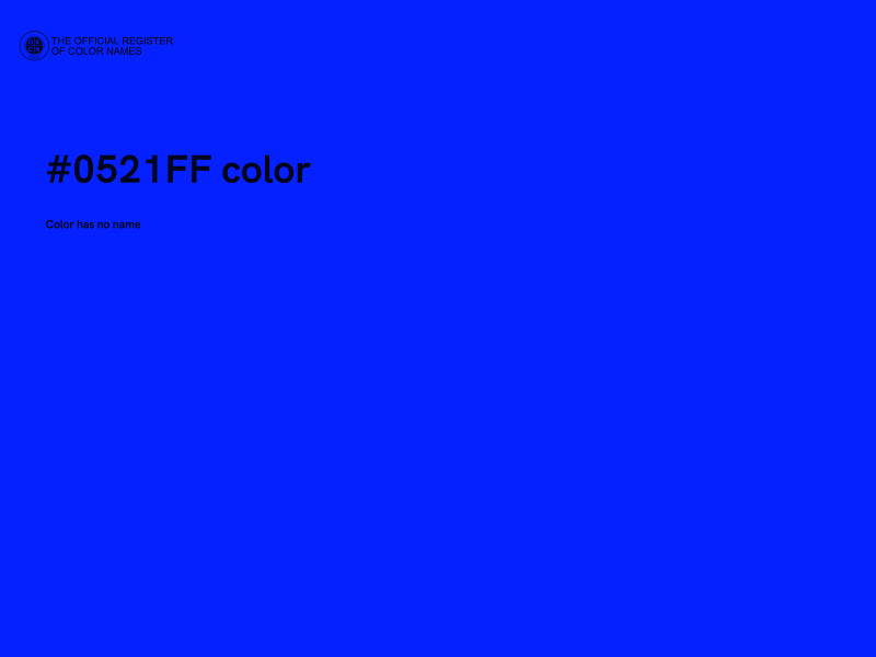 #0521FF color image