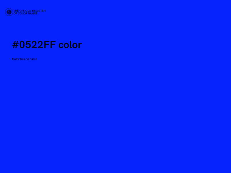 #0522FF color image