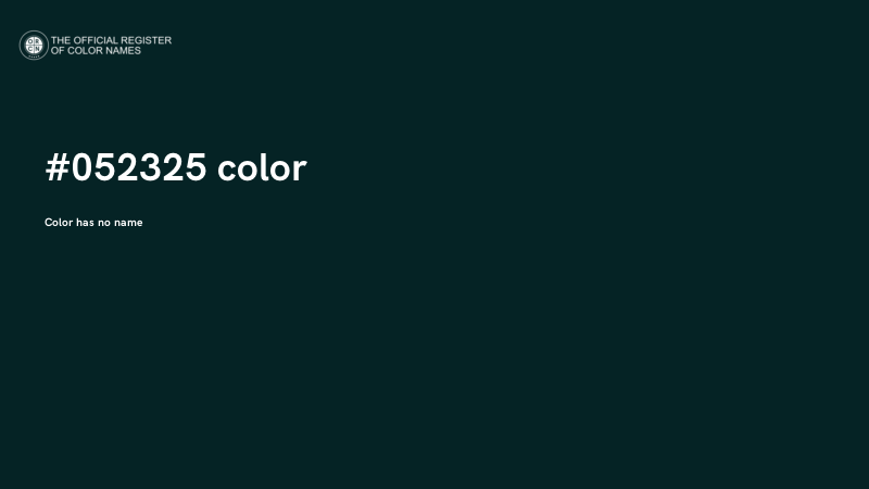 #052325 color image