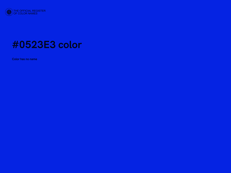 #0523E3 color image