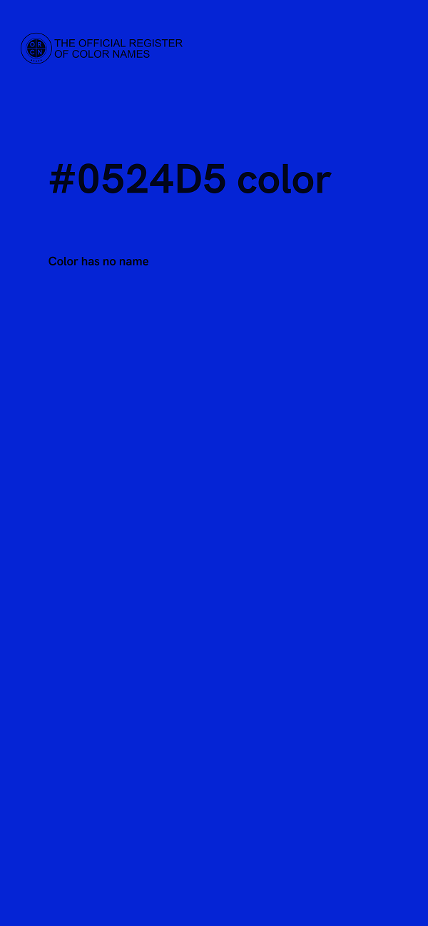 #0524D5 color image
