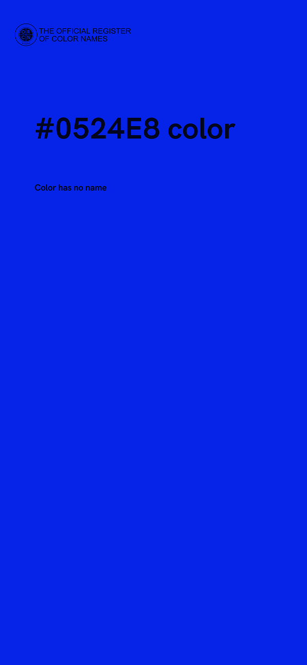 #0524E8 color image