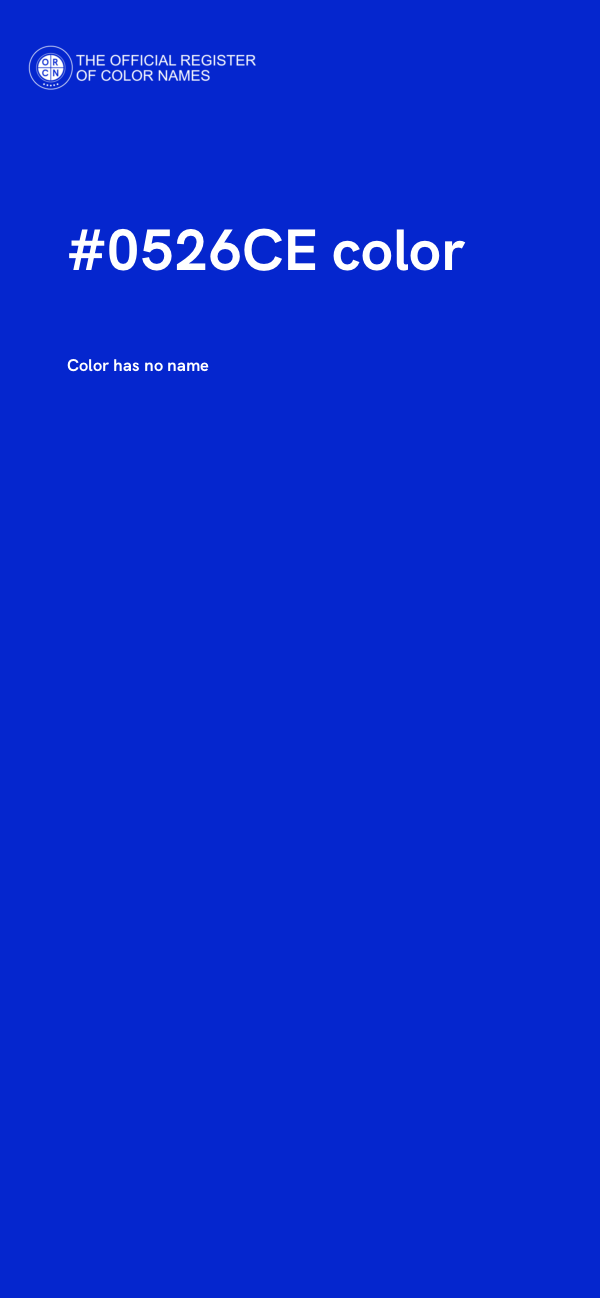 #0526CE color image