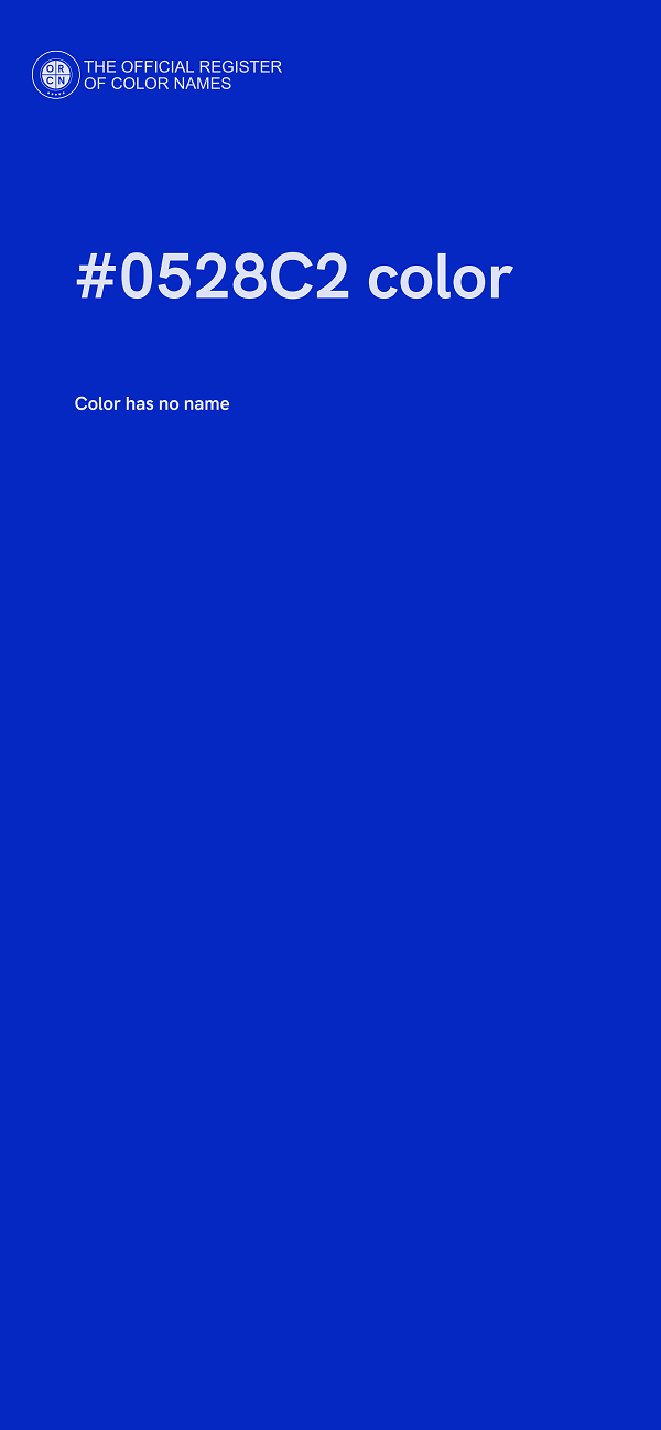 #0528C2 color image