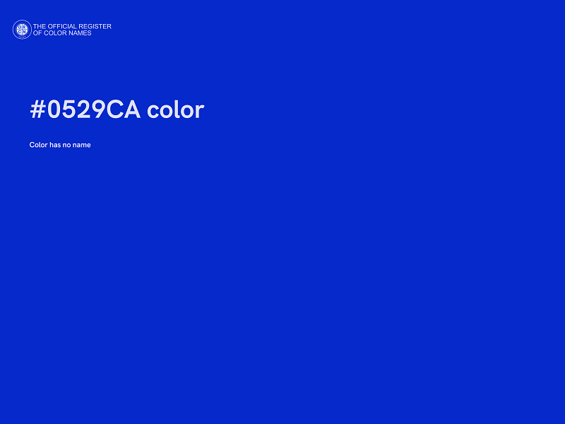 #0529CA color image