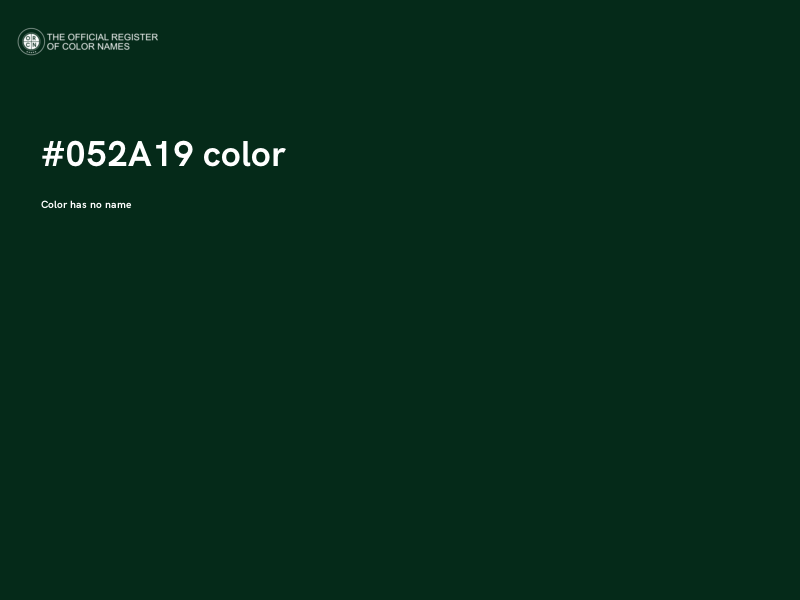 #052A19 color image