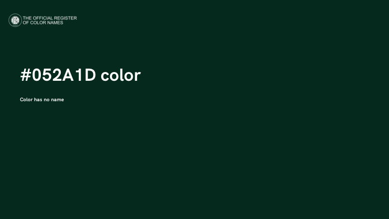 #052A1D color image