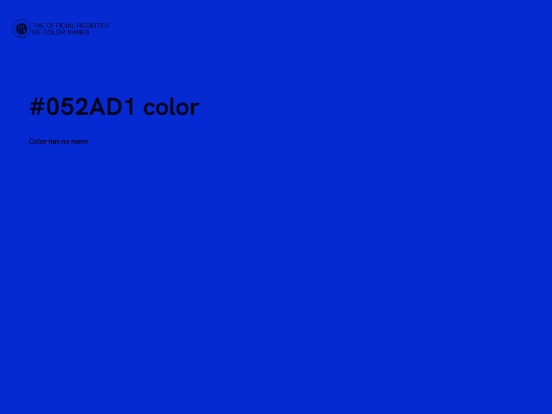 #052AD1 color image