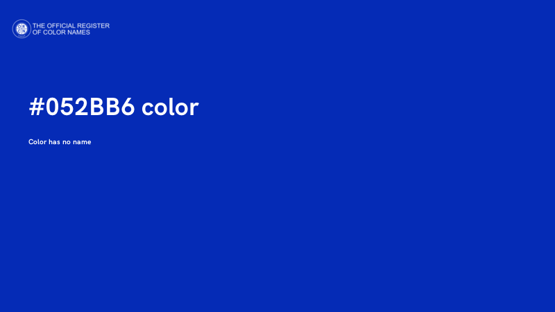 #052BB6 color image