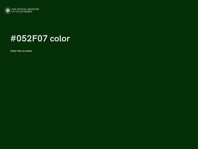 #052F07 color image