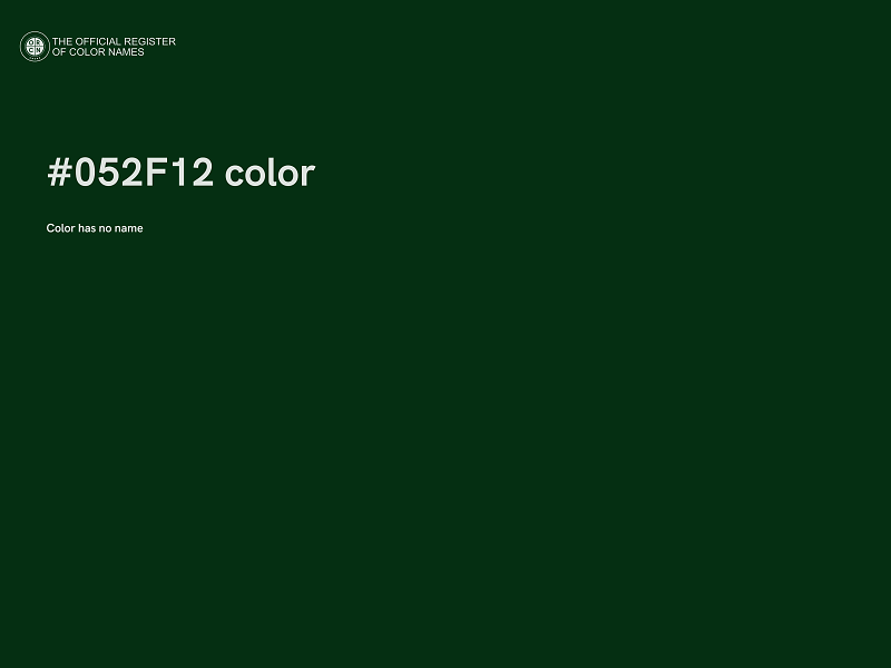 #052F12 color image